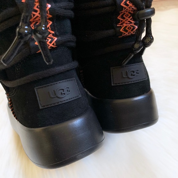 UGG Women’s Classic Boom Ankle Boot In Black - Picture 7 of 9